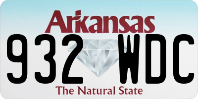 AR license plate 932WDC