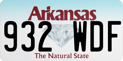 AR license plate 932WDF