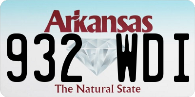 AR license plate 932WDI
