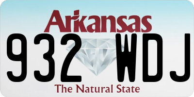 AR license plate 932WDJ