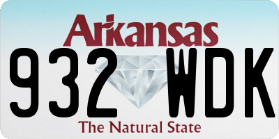 AR license plate 932WDK