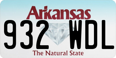 AR license plate 932WDL