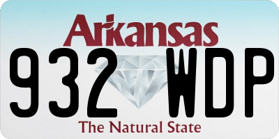AR license plate 932WDP