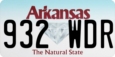 AR license plate 932WDR