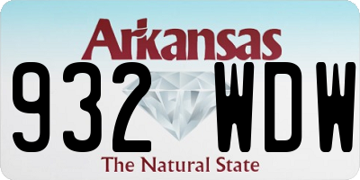 AR license plate 932WDW