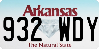 AR license plate 932WDY