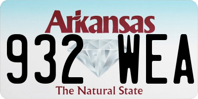 AR license plate 932WEA
