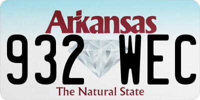 AR license plate 932WEC