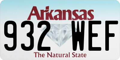 AR license plate 932WEF