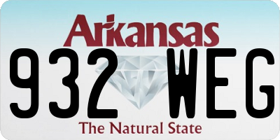 AR license plate 932WEG
