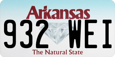 AR license plate 932WEI