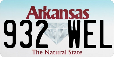 AR license plate 932WEL