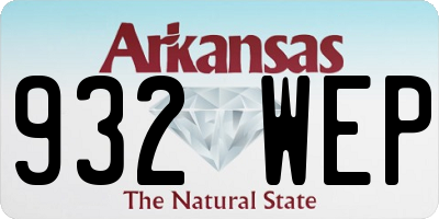AR license plate 932WEP