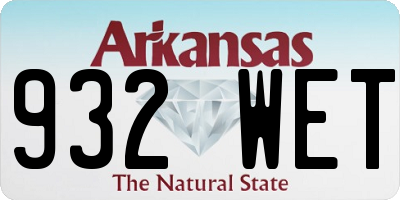 AR license plate 932WET
