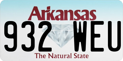 AR license plate 932WEU