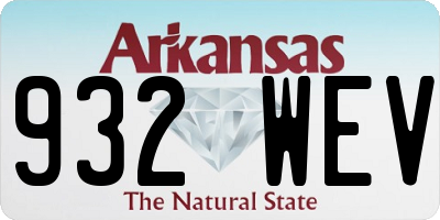 AR license plate 932WEV