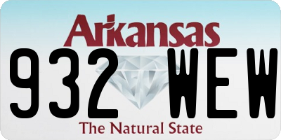 AR license plate 932WEW
