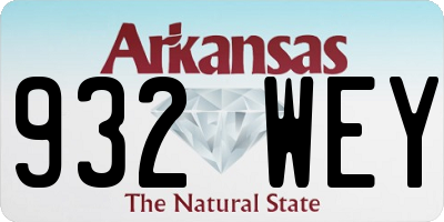 AR license plate 932WEY