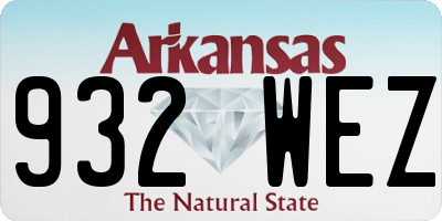 AR license plate 932WEZ