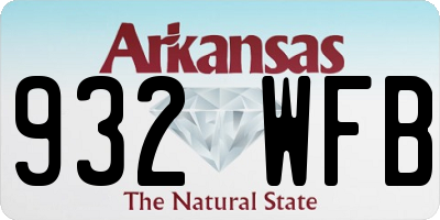 AR license plate 932WFB