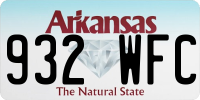 AR license plate 932WFC