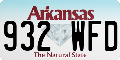 AR license plate 932WFD