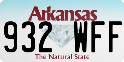 AR license plate 932WFF