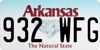 AR license plate 932WFG