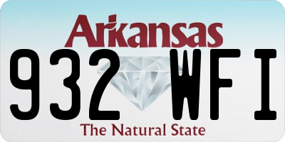 AR license plate 932WFI