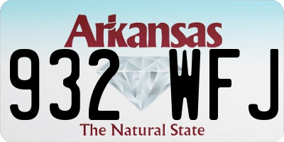 AR license plate 932WFJ