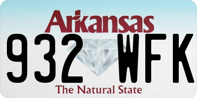 AR license plate 932WFK