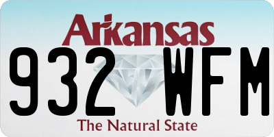 AR license plate 932WFM