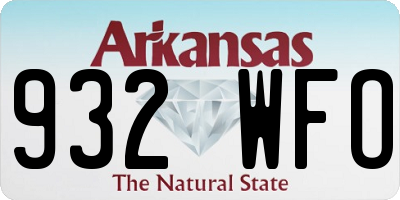 AR license plate 932WFO