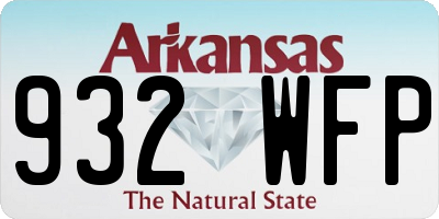 AR license plate 932WFP