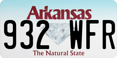 AR license plate 932WFR