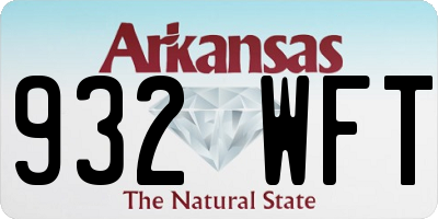 AR license plate 932WFT