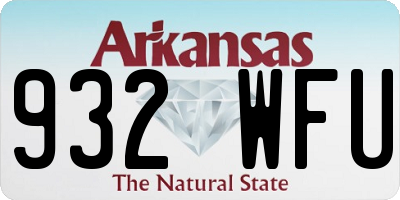 AR license plate 932WFU