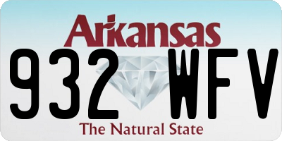 AR license plate 932WFV