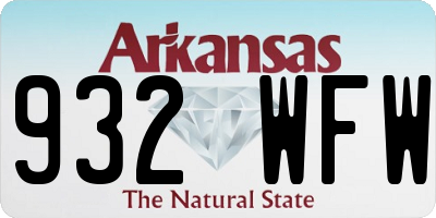 AR license plate 932WFW