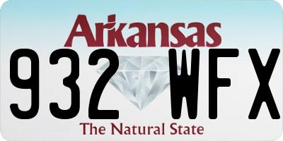 AR license plate 932WFX