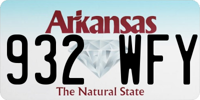 AR license plate 932WFY