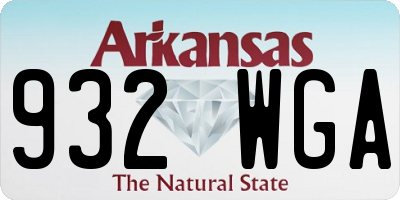 AR license plate 932WGA