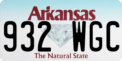 AR license plate 932WGC
