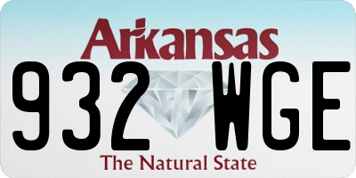 AR license plate 932WGE