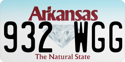 AR license plate 932WGG