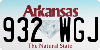 AR license plate 932WGJ