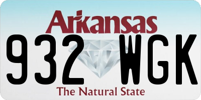 AR license plate 932WGK