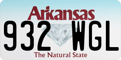 AR license plate 932WGL