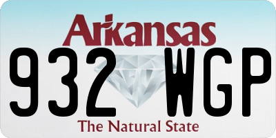 AR license plate 932WGP