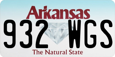 AR license plate 932WGS